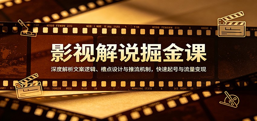 影视解说掘金课：深度解析文案逻辑、槽点设计与推流机制，快速起号与流量变现-风庭夜雪