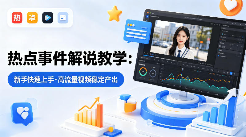 某大V的热点事件解说教学，新手也能快速上手，稳定产出高流量解说视频-风庭夜雪