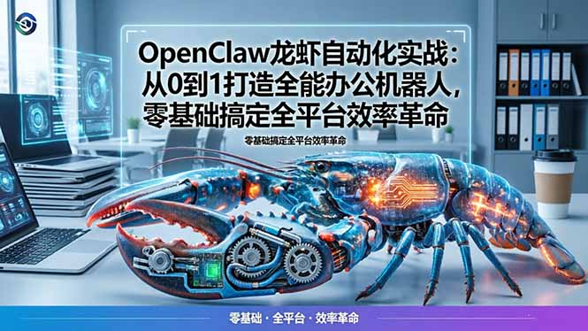 OpenClaw龙虾自动化实战：从0到1打造全能办公机器人，零基础搞定全平台效率革命-风庭夜雪