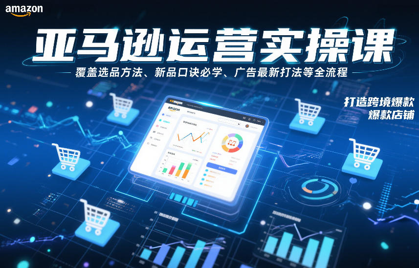 亚马逊运营实操课，覆盖选品方法、新品口诀必学、广告最新打法等全流程，打造跨境爆款店铺(更新4月)-风庭夜雪