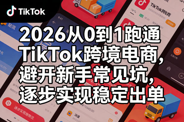 2026从0到1跑通TikTok跨境电商，避开新手常见坑，逐步实现稳定出单(更新0414)-风庭夜雪