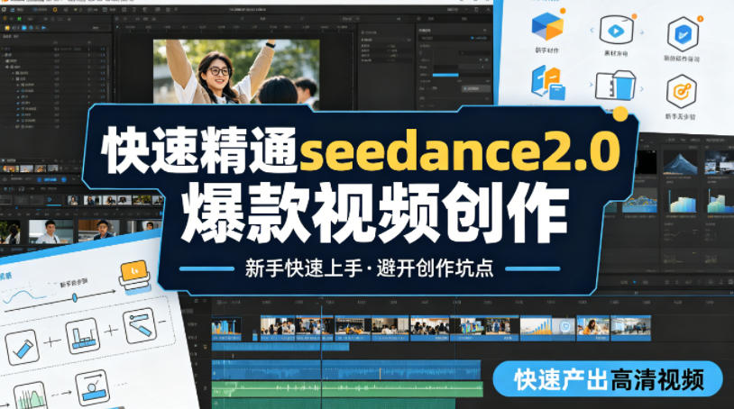 快速精通seedance2.0爆款视频创作，快速产出高清视频，避开大量创作坑点，新手也能快速上手-风庭夜雪
