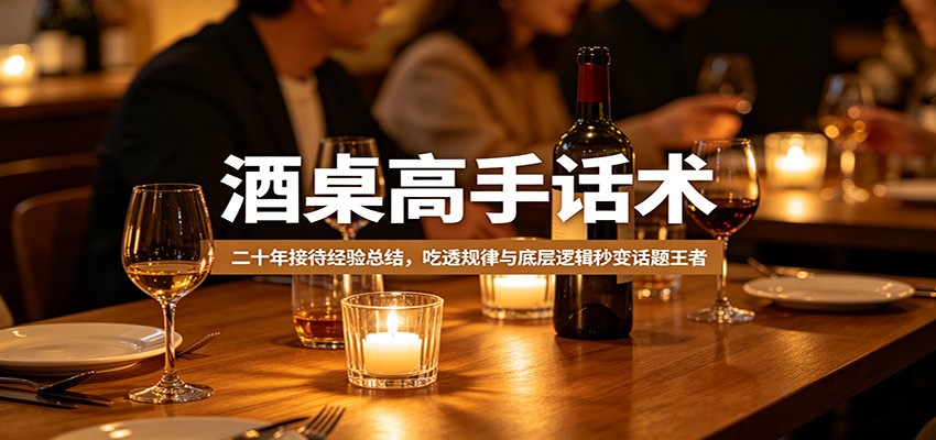 酒桌高手话术：二十年接待经验总结，吃透规律与底层逻辑秒变话题王者-风庭夜雪