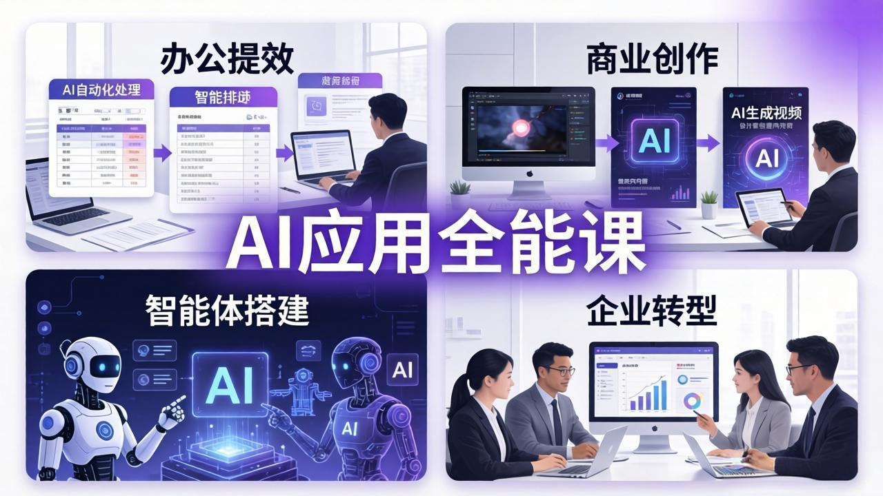 AIGC 应用师全能课-更新：办公提效、商业创作、智能体搭建、企业转型，一站式学会AI应用-风庭夜雪