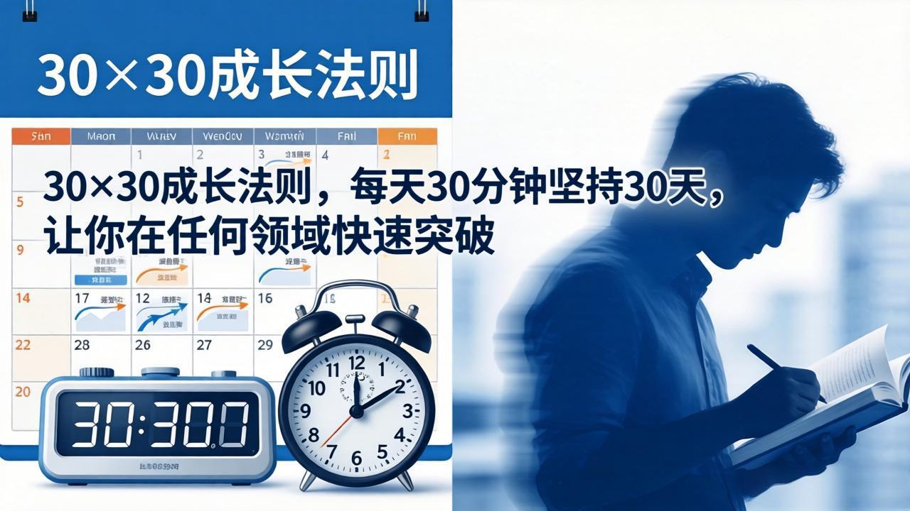 付费文章：30×30成长法则，每天30分钟坚持30天，让你在任何领域快速突破-风庭夜雪