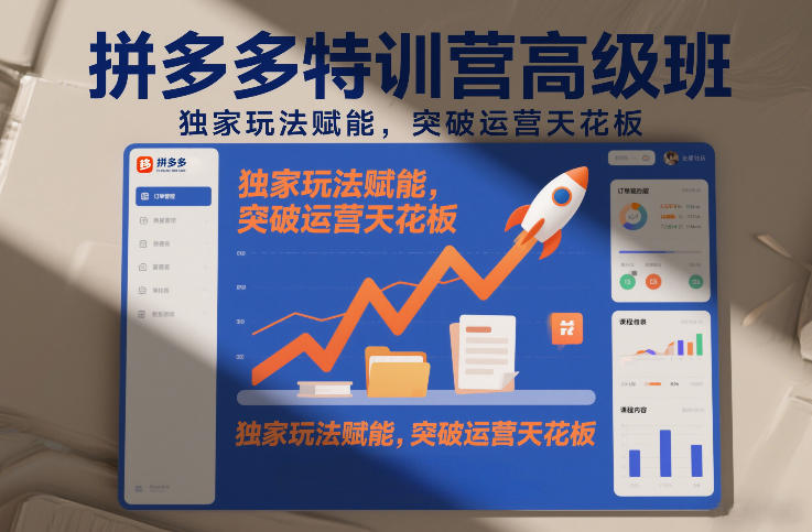 拼多多特训营高阶班，独家玩法赋能，突破运营天花板(更新26年4月18日)-风庭夜雪