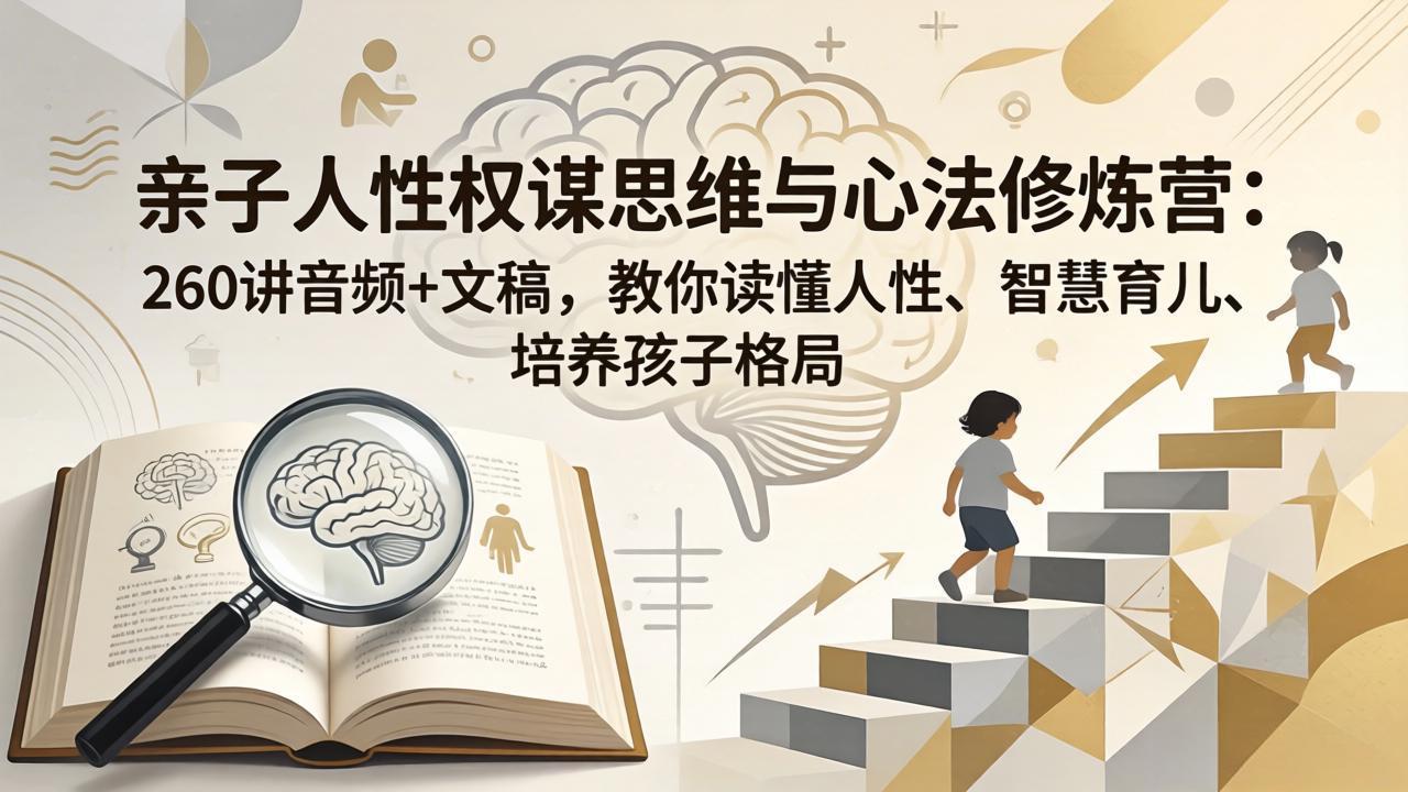 亲子人性权谋思维与心法修炼营：260讲音频+文稿，教你读懂人性、智慧育儿、培养孩子格局-风庭夜雪