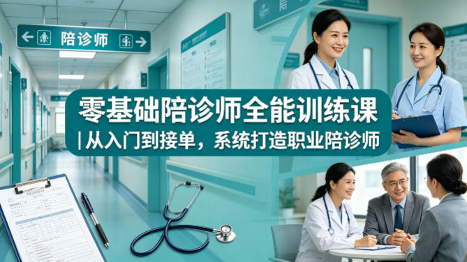 零基础陪诊师全能训练课｜从入门到接单，系统打造职业陪诊师-风庭夜雪