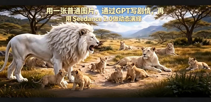 用一张普通图片，通过GPT写剧情，再用Seedance 2.0做动态演绎，居然能生成迪士尼风格搞笑动画-风庭夜雪
