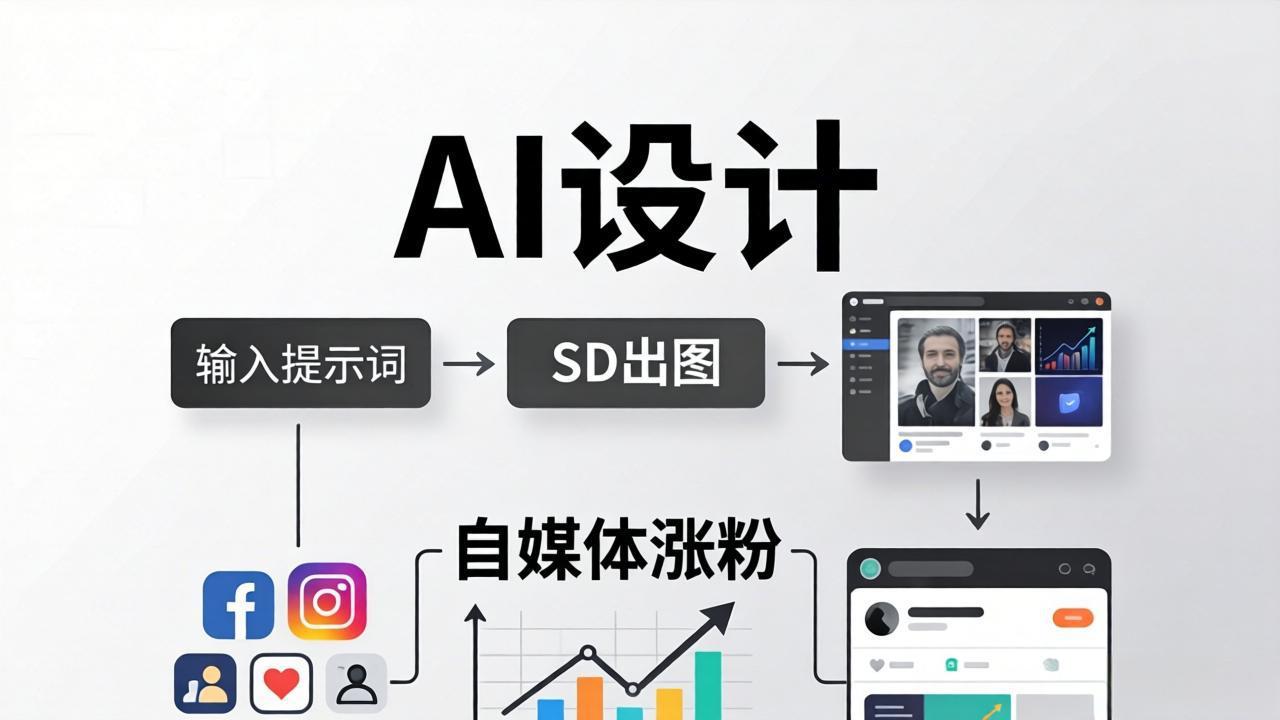 人人都是AI设计师：SD出图+自媒体涨粉一站教学，告别图文素材焦虑，AI设计让你轻松避开内卷-风庭夜雪