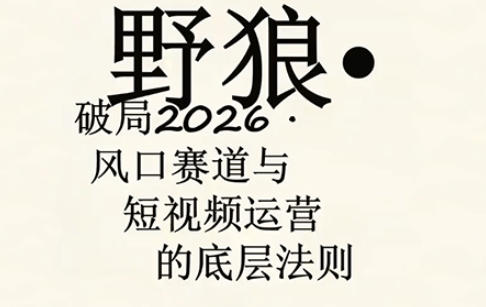 野狼团队·多平台实操运营课，覆盖AI口播、服装、好物、漫剪等热门玩法(更新4月)-风庭夜雪
