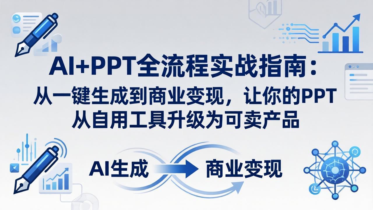 AI+PPT全流程实战指南-更新4月21：从一键生成到商业变现，让你的PPT从自用工具升级为可卖产品-风庭夜雪
